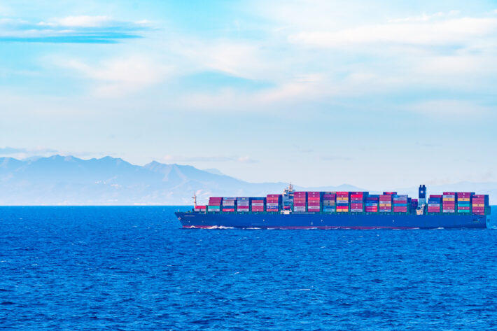 Dreamstime photo of Maersk ship in Atlantic Ocean
