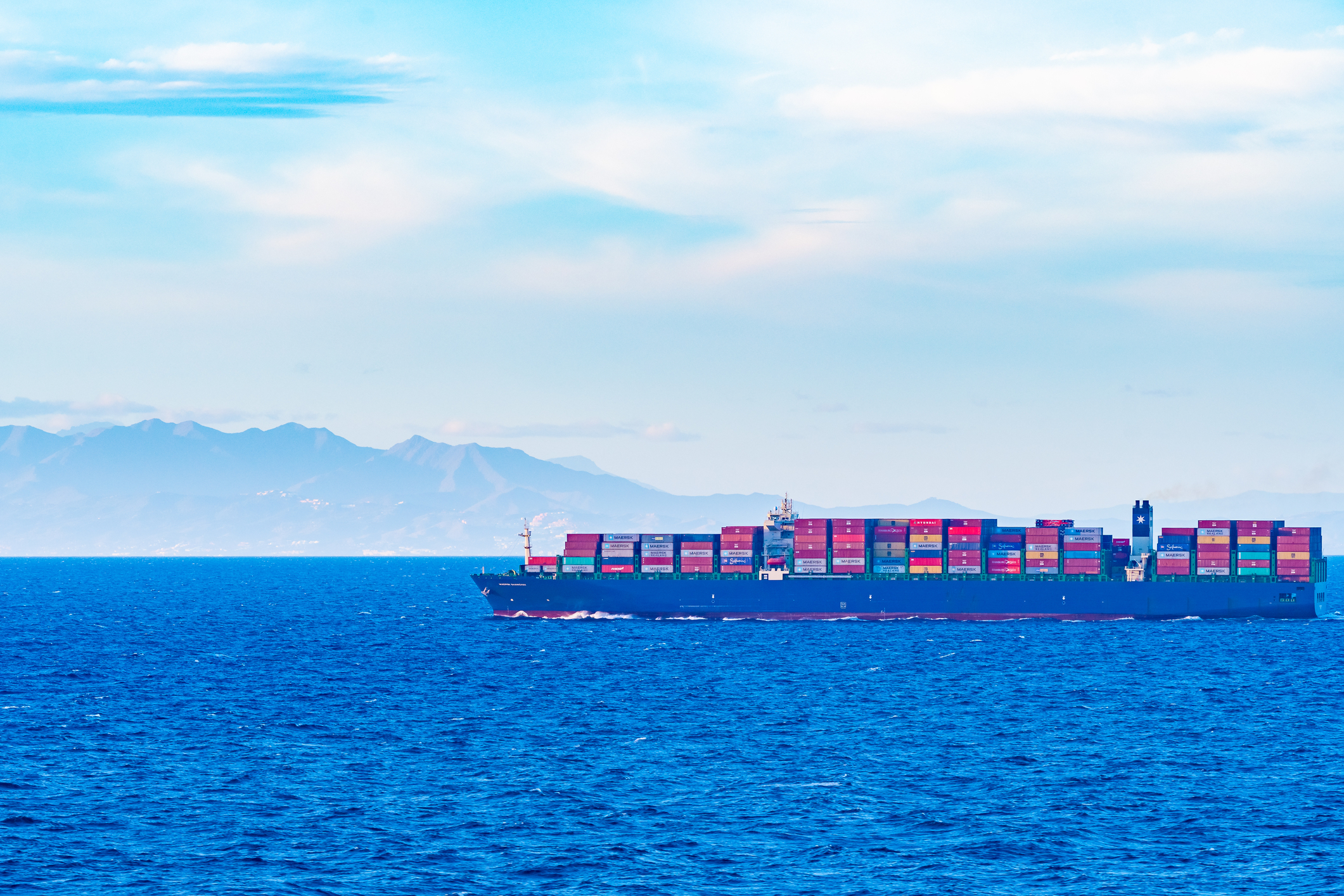 Dreamstime photo of Maersk ship in Atlantic Ocean